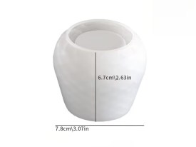 Molde silicona maceta o portavelas escamas